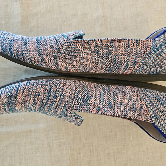Rothy's The Flat In Turquoise Melange Round Toe Slip-On Flat Womens Shoes Sz 8 - Picture 8 of 14